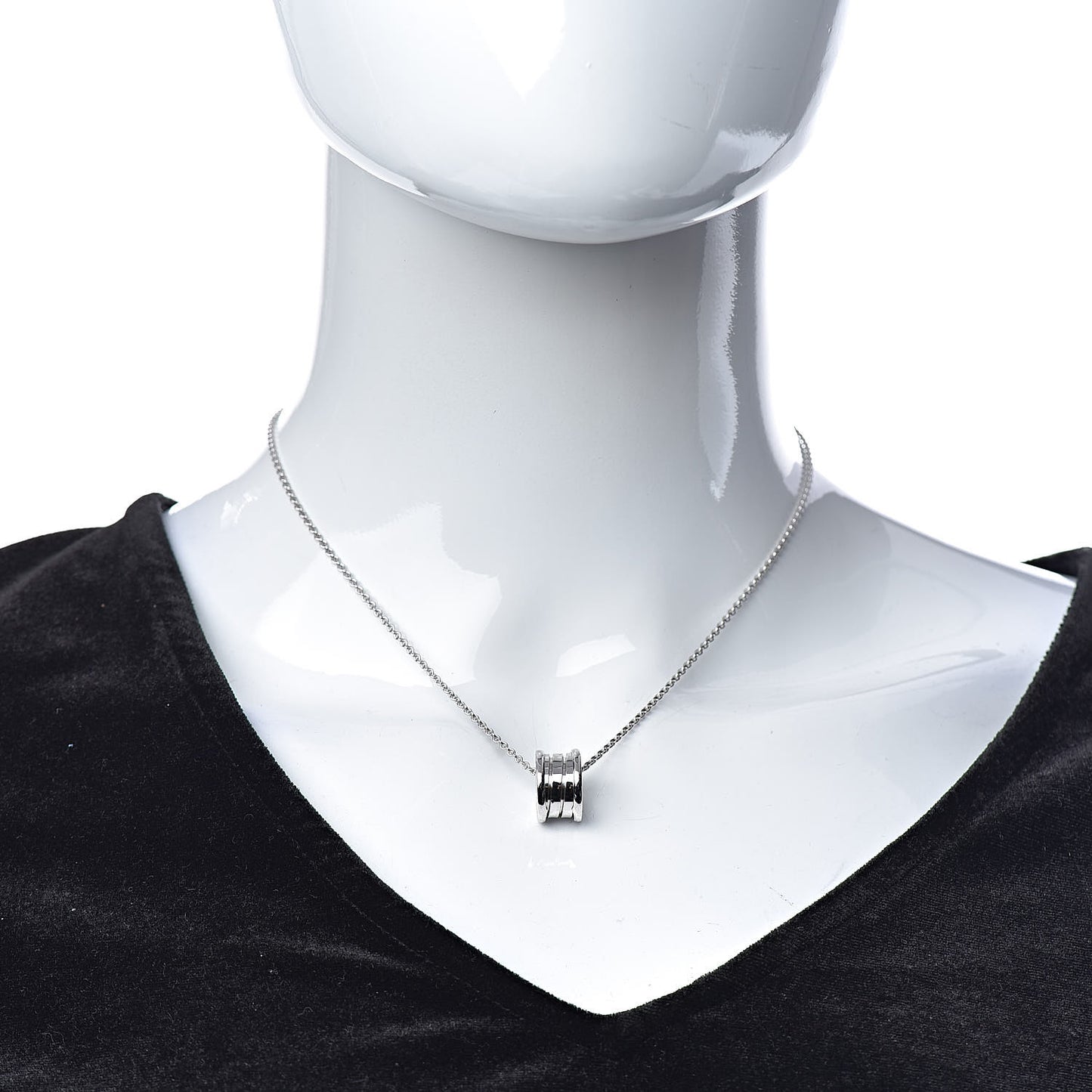 18K White Gold B.Zero1 Pendant Necklace