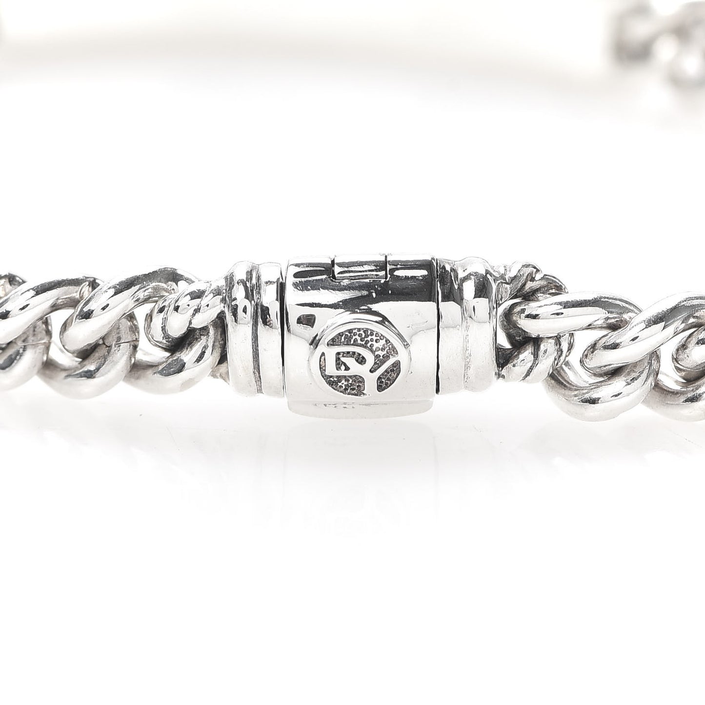 Sterling Silver Diamond 7mm Petite Pave Curb Link ID Bracelet