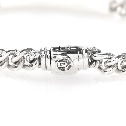 David Yurman Sterling Silver Diamond 7mm Petite Pave Curb Link ID Bracelet 4 of 6