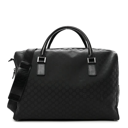 Gucci Denim Monogram Large Carry On Duffle Black 1 of 9
