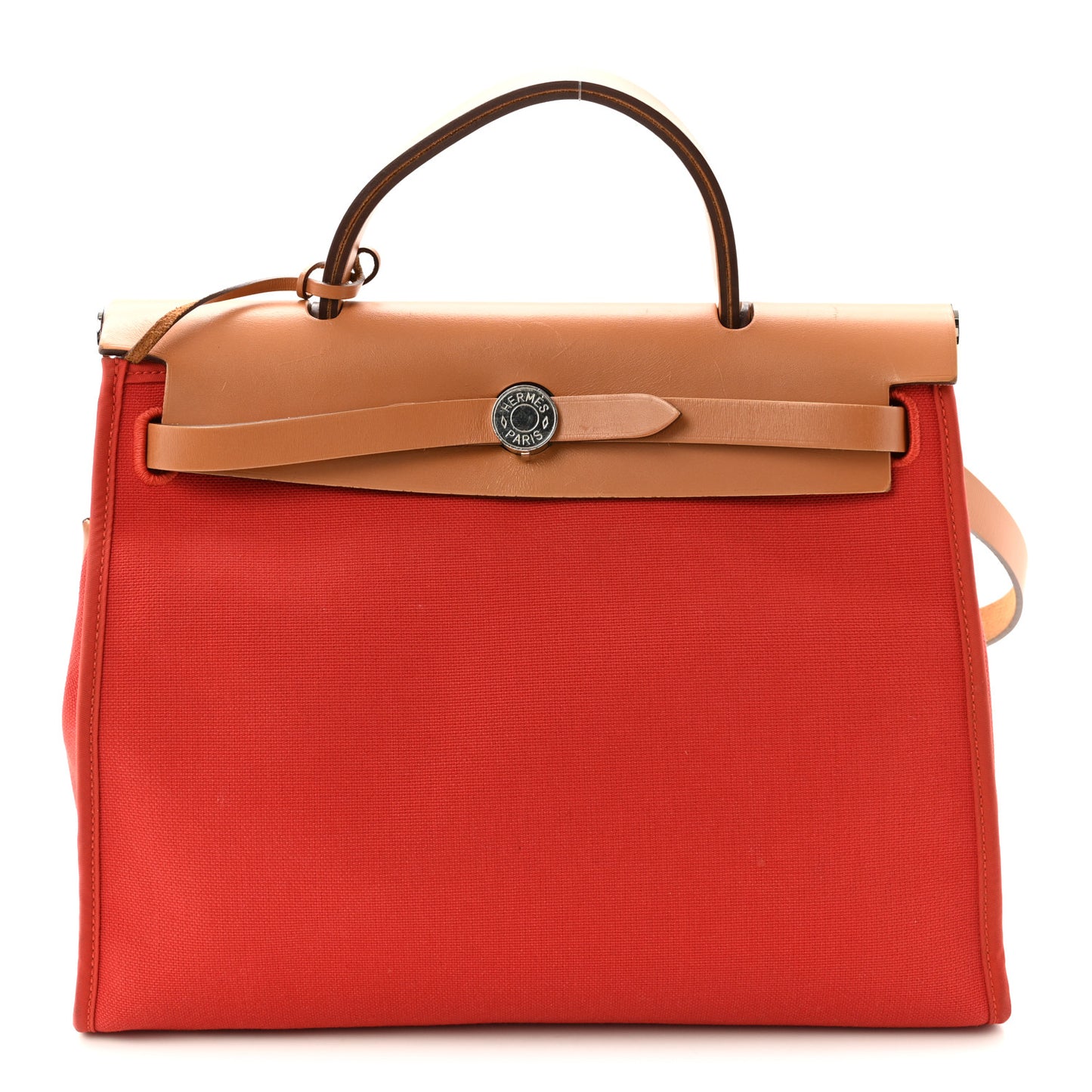 Vache Hunter Toile Herbag Zip 31 PM Rouge Tomate Natural