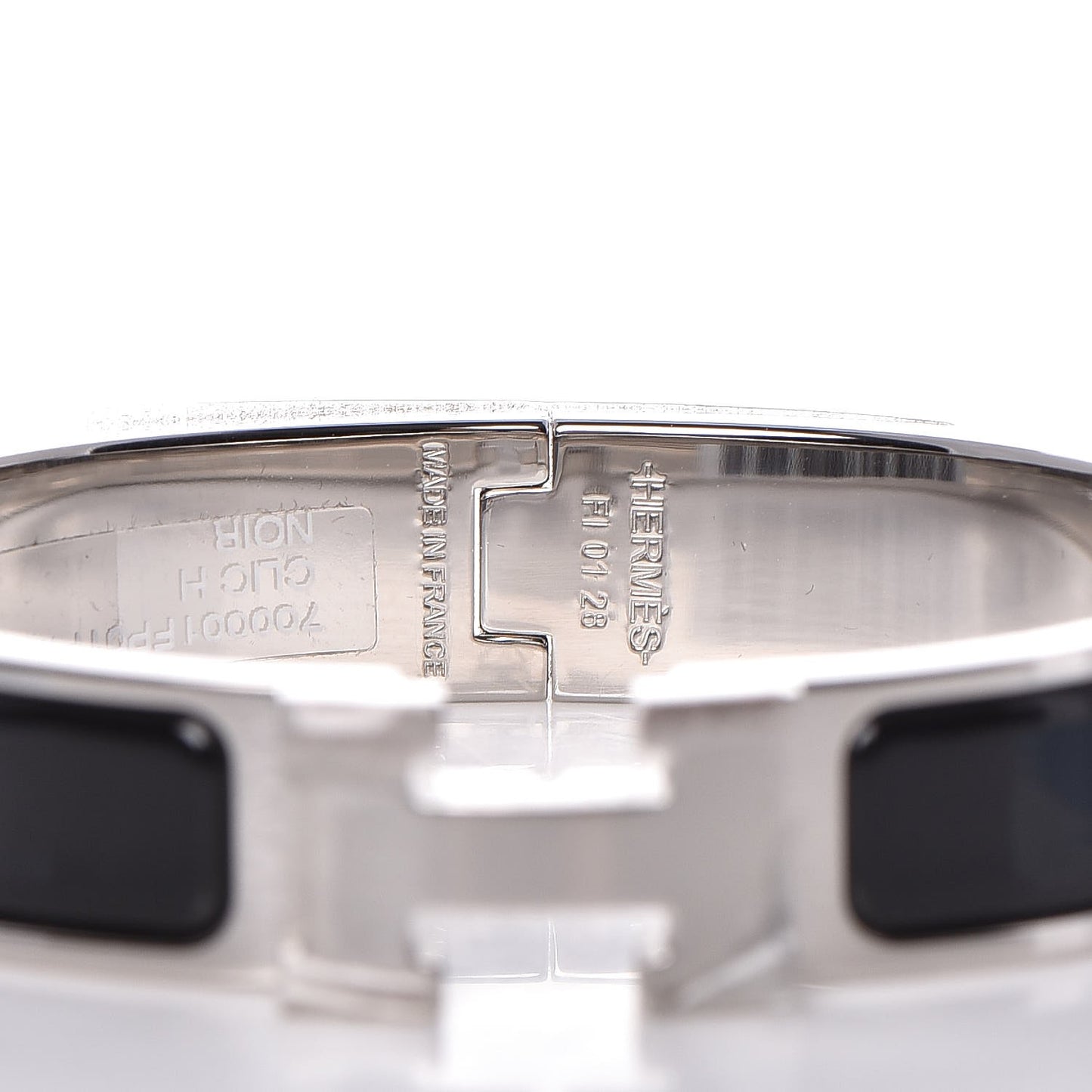 Enamel Narrow Clic Clac H Bracelet PM Black