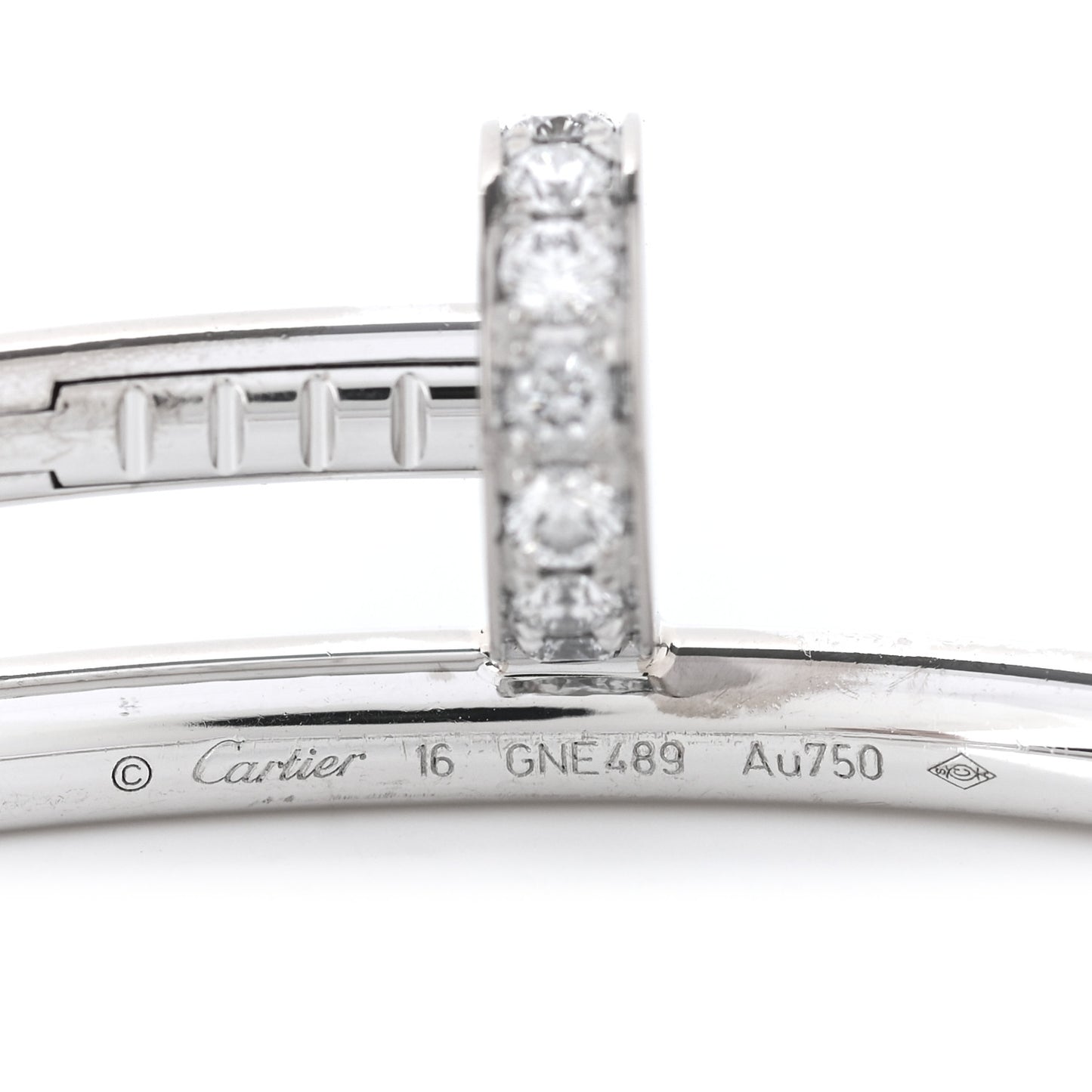 18K White Gold Diamond Juste Un Clou Bracelet 16
