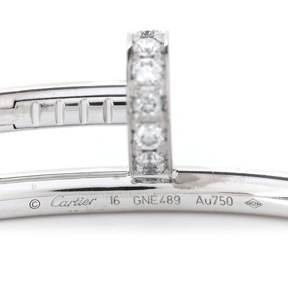 Cartier 18K White Gold Diamond Juste Un Clou Bracelet 16 4 of 5