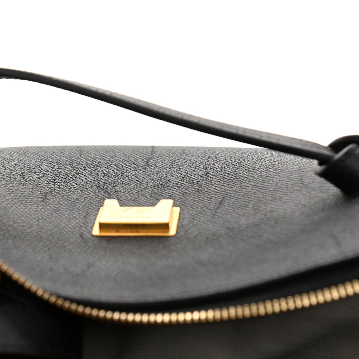 Grained Calfskin Micro Belt Bag Black