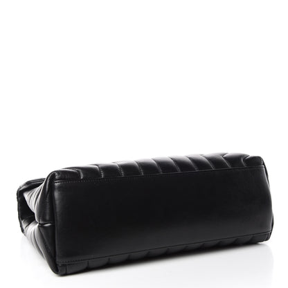 Saint Laurent Calfskin Y Quilted Monogram Medium Loulou Chain Satchel Black 4 of 11