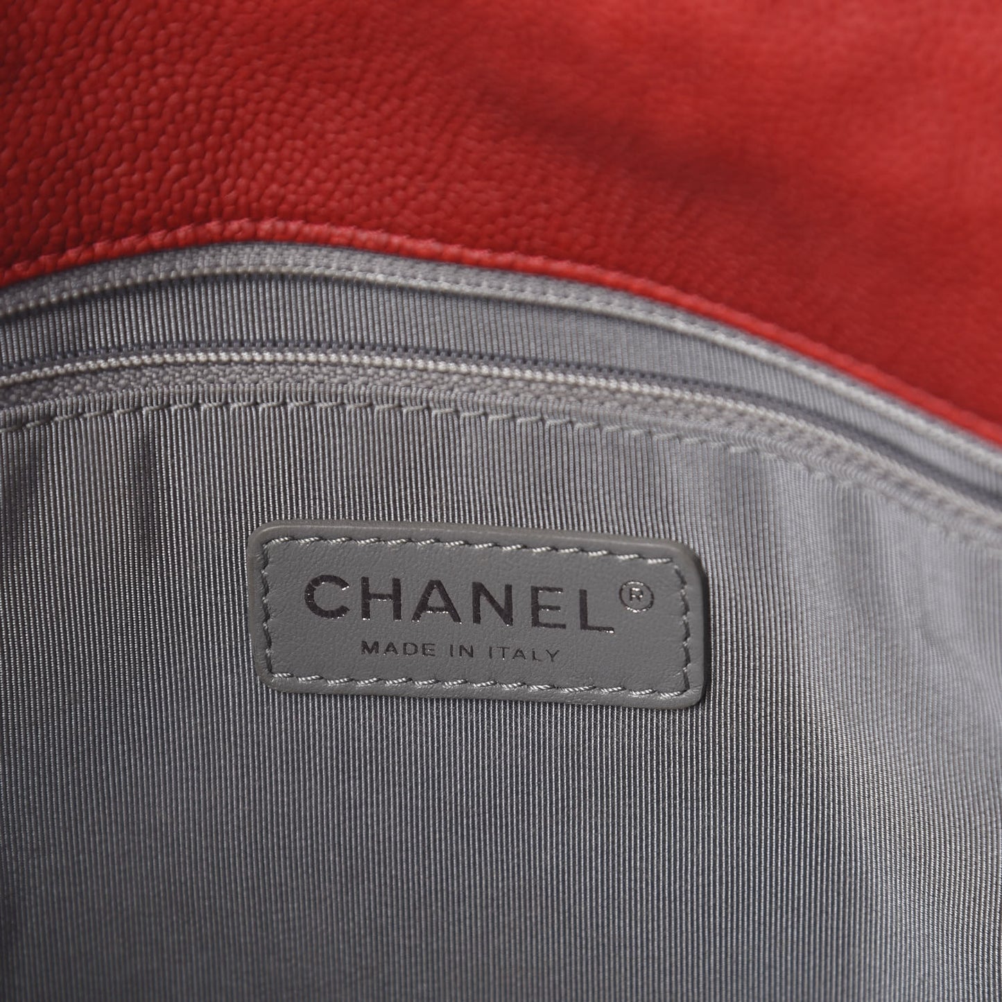 Caviar Quilted Large French Riviera Flap Red