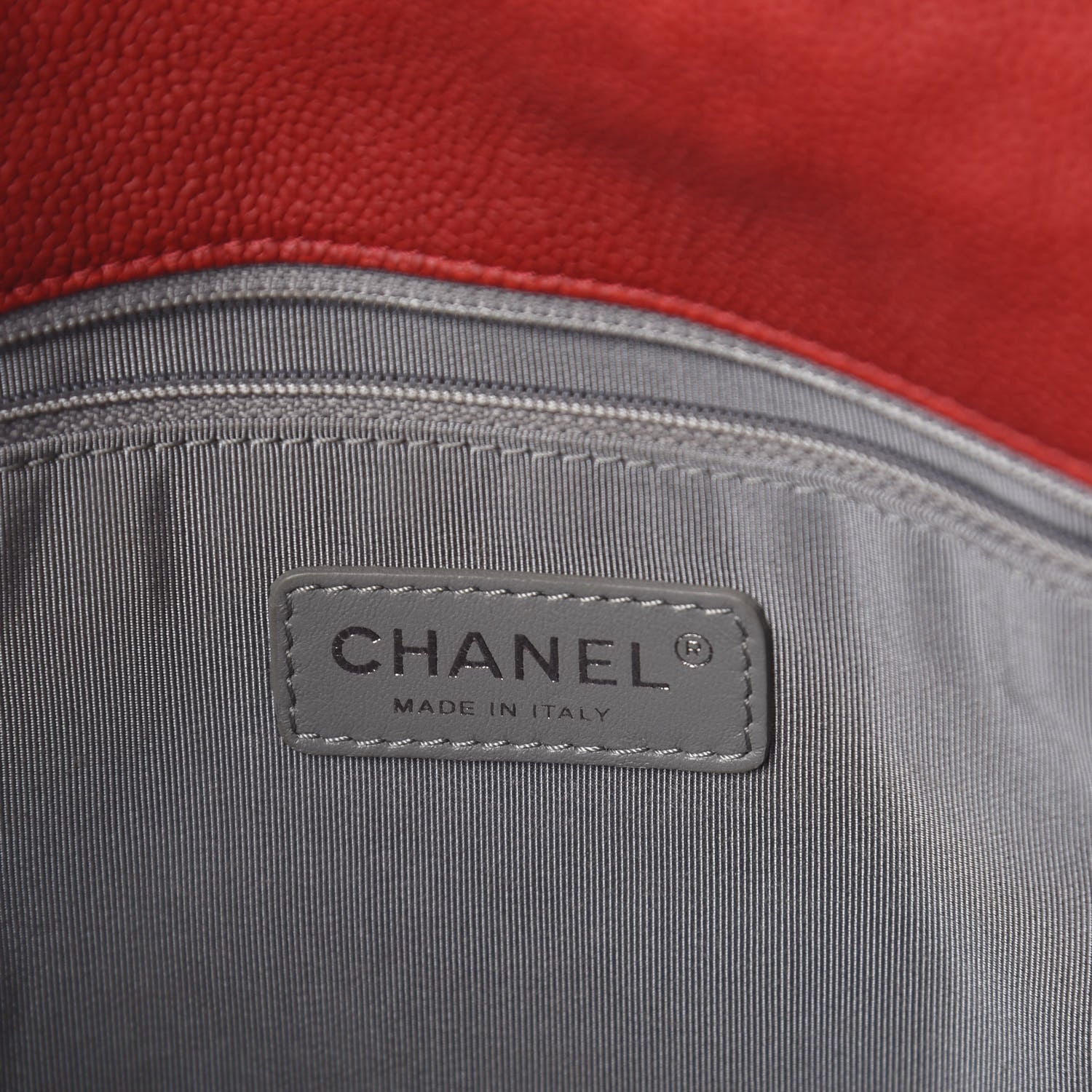Chanel Caviar Quilted Large French Riviera Flap Red 5 of 9