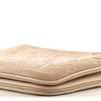 Louis Vuitton Empreinte Double Zip Pochette Beige Rose Creme 11 of 12