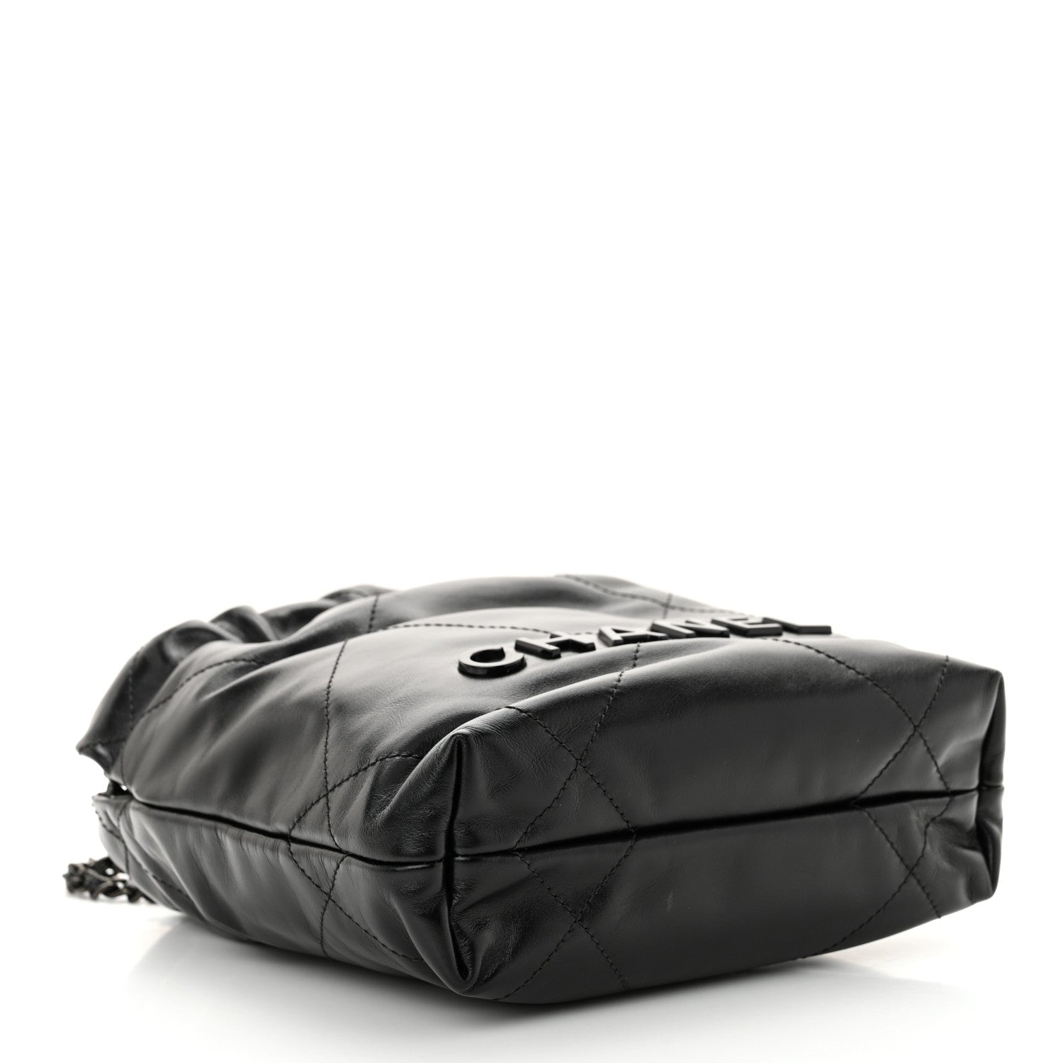 Chanel Shiny Calfskin Quilted Mini Chanel 22 So Black 4 of 11