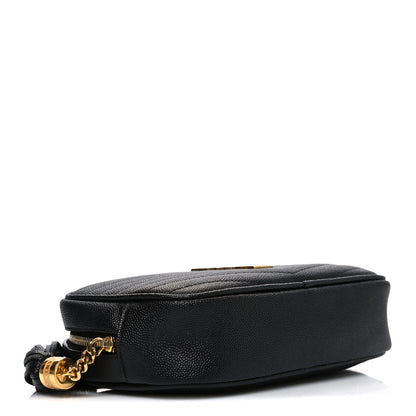 Saint Laurent Grain De Poudre Matelasse Monogram Mini Lou Camera Bag Black 3 of 10