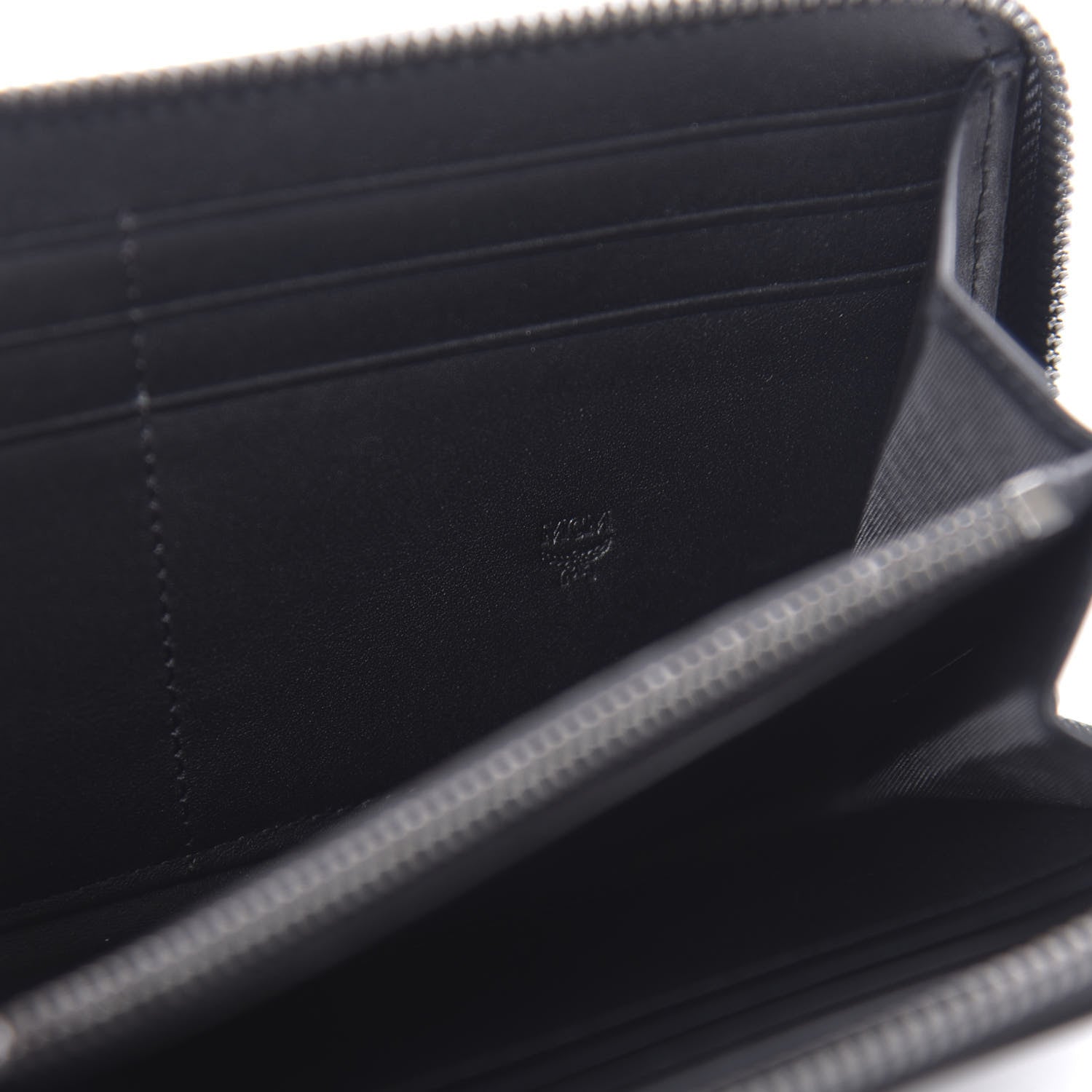 MCM Skyoptic Visetos Large Zip Around Wallet Black 8 of 10