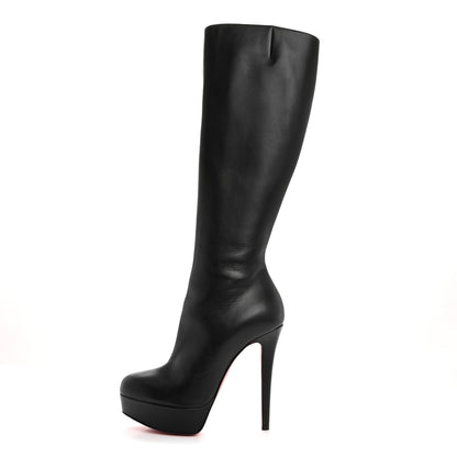 Christian Louboutin Calfskin Bianca Botta 120 Knee Boots 35.5 Black 1 of 10
