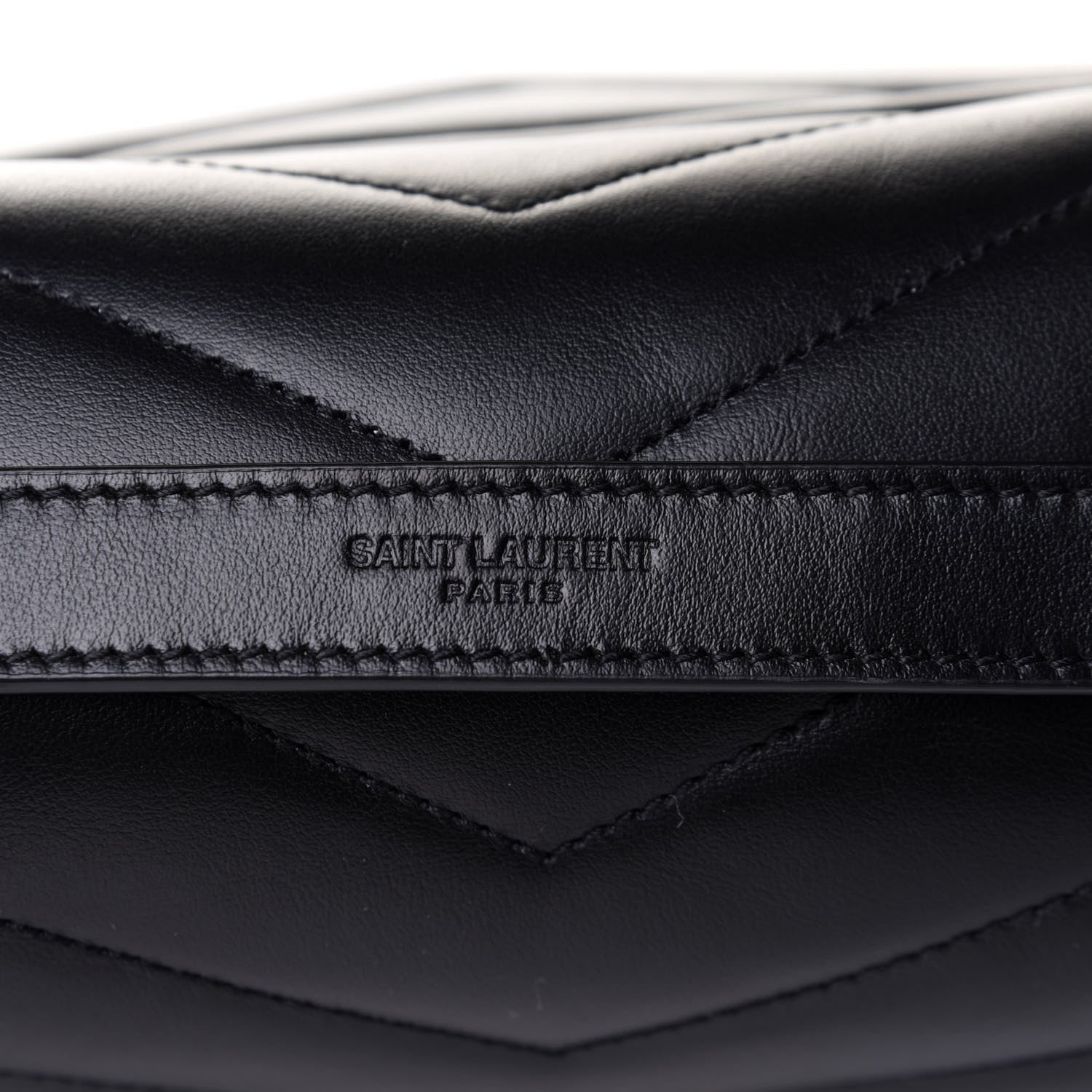 Saint Laurent Calfskin Y Quilted Monogram Medium Loulou Chain Satchel Black 8 of 11