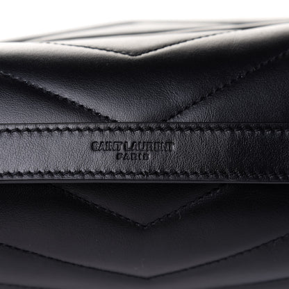 Saint Laurent Calfskin Y Quilted Monogram Medium Loulou Chain Satchel Black 8 of 11