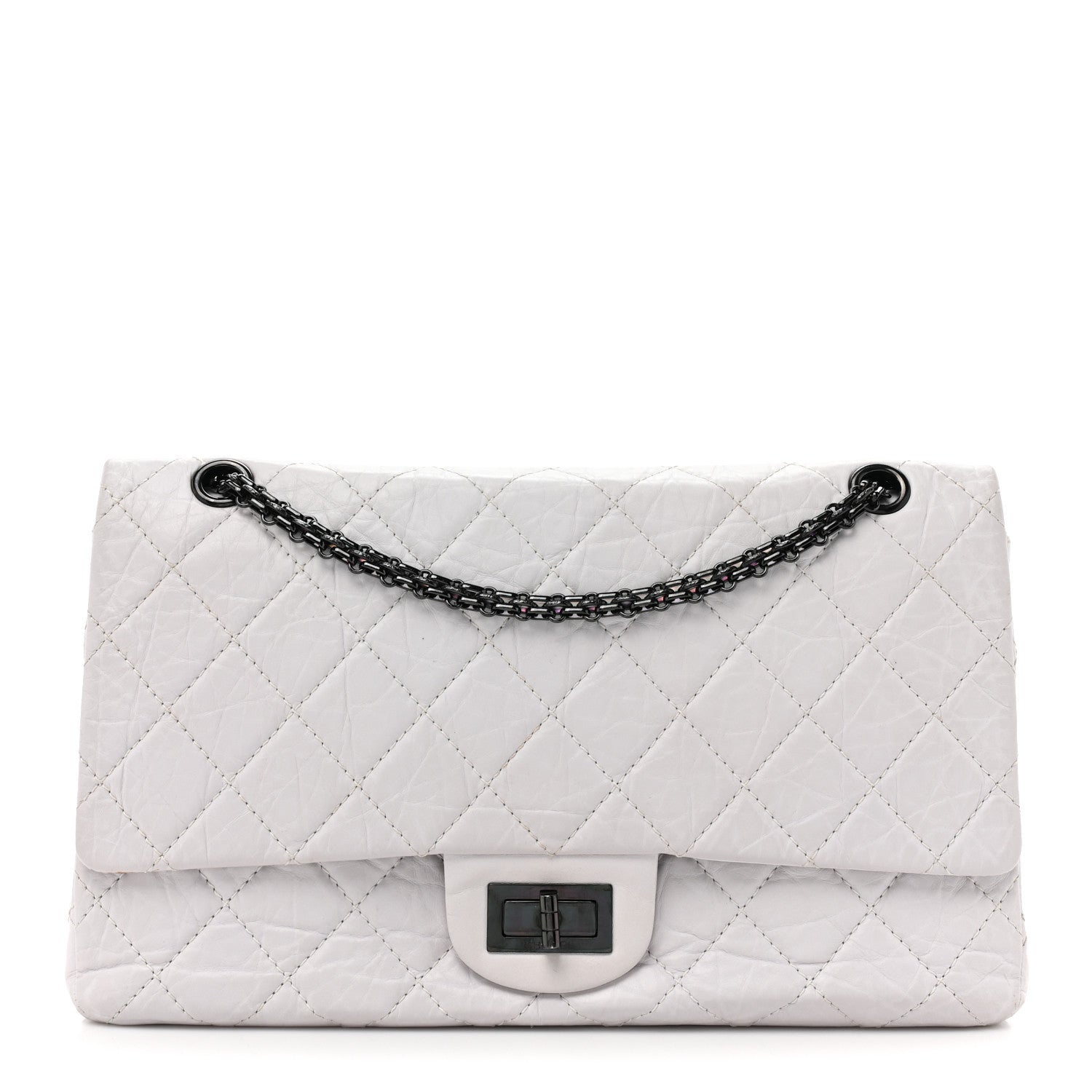 Chanel Aged Calfskin Quilted 2.55 Reissue 227 Flap White 1 of 18