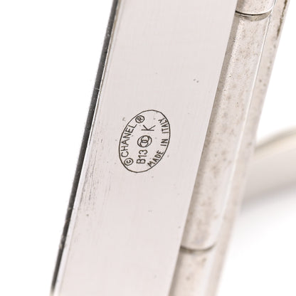 Chanel Lucite Metal CC Cuff Transparent Ruthenium 3 of 5
