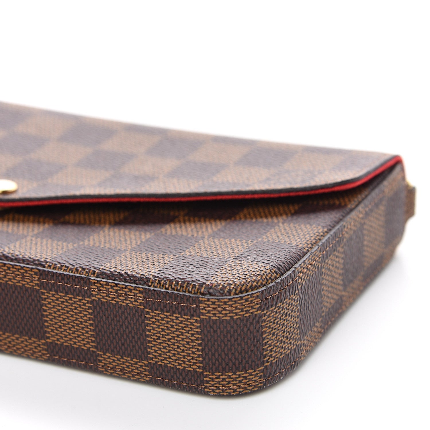 Louis Vuitton Damier Ebene Pochette Felicie Chain Wallet 8 of 9