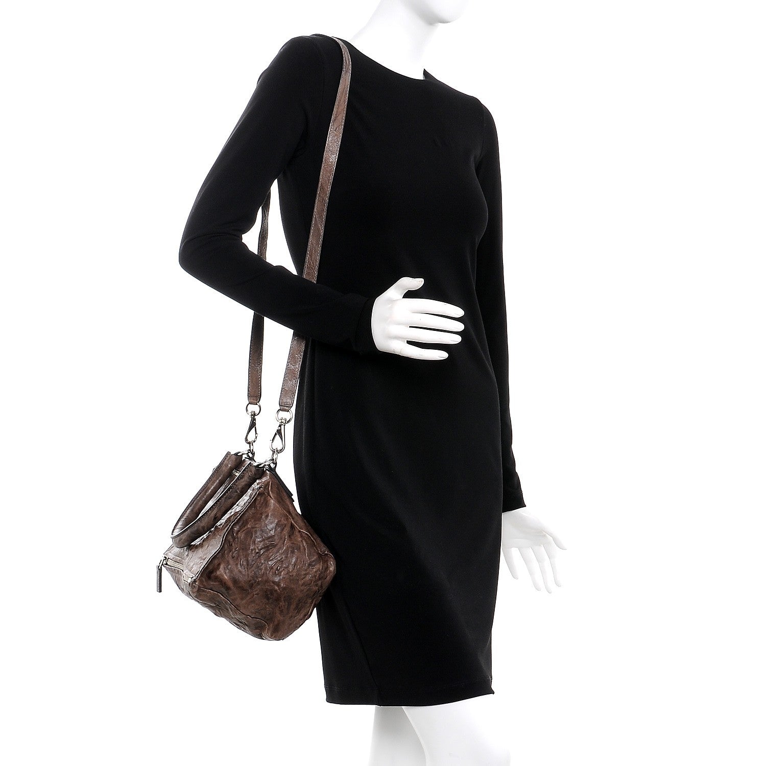 Givenchy Tumbled Sheepskin Small Pandora Charcoal 2 of 8