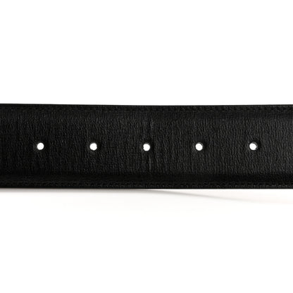 Gucci Azalea Calfskin Enamel Monochrome Double G 40mm Belt 90 36 Black 4 of 5