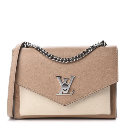 Louis Vuitton Soft Calfskin Mylockme Chain Bag BB Papyrus Creme 1 of 11