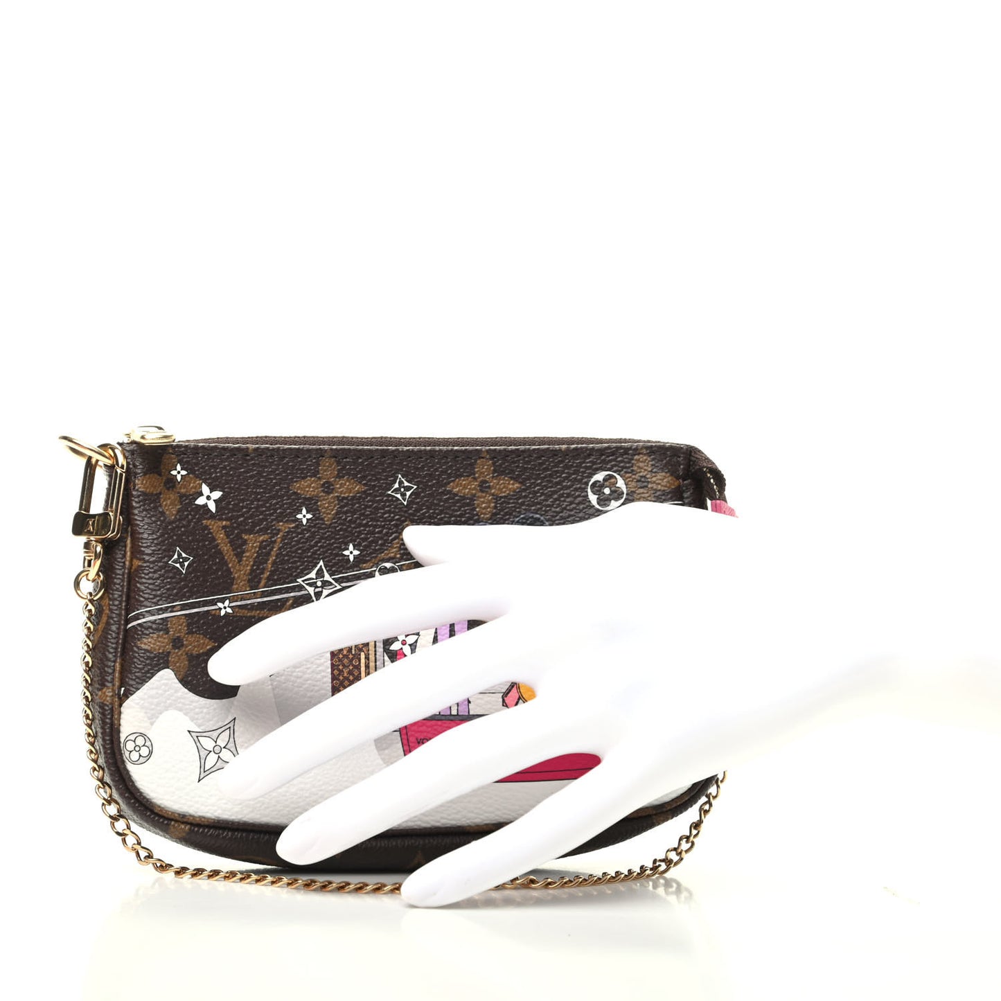 Monogram 2019 Christmas Animation Mini Courchevel Pochette Accessories Fuchsia