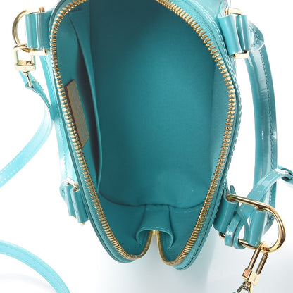 Louis Vuitton Vernis Alma BB Blue Lagon 6 of 13