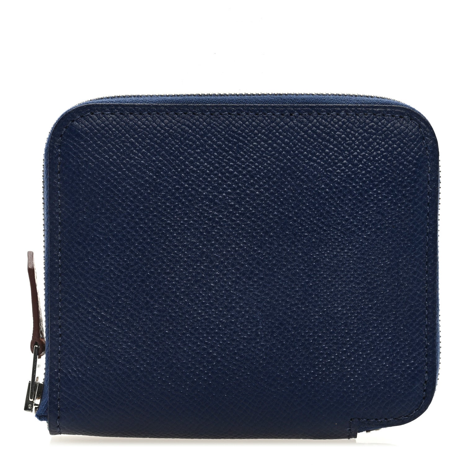 Hermes Epsom Silk'In Compact Wallet Bleu Saphir 1 of 6