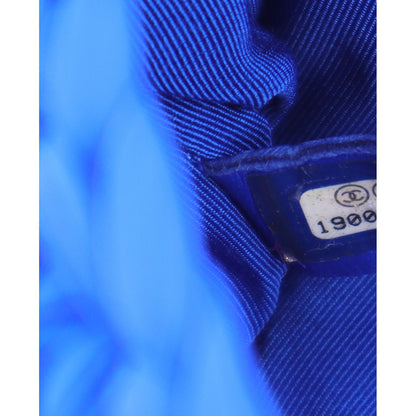 Chanel Woven Fabric Single Flap Blue 7 of 10