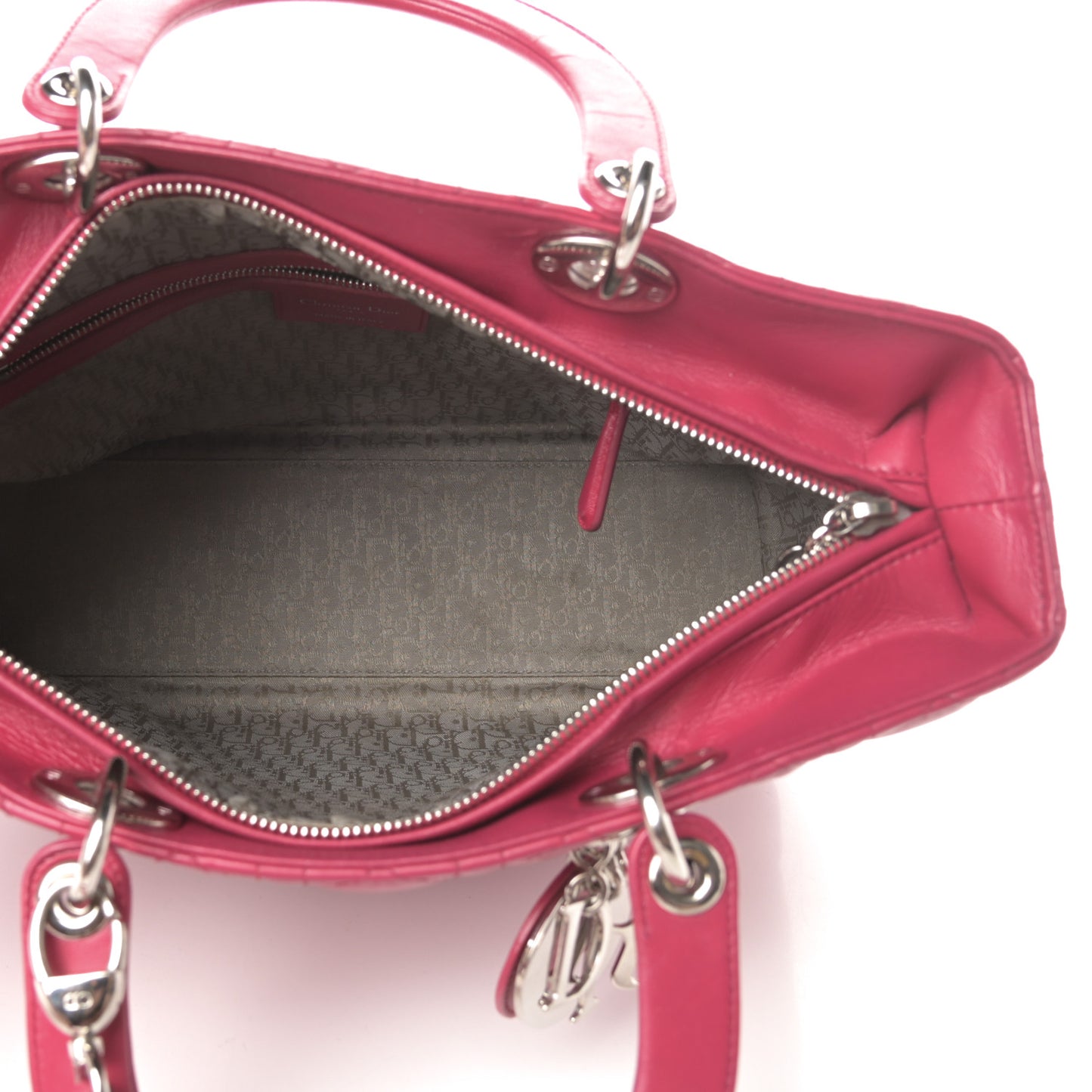 Lambskin Cannage Large Lady Dior Pink