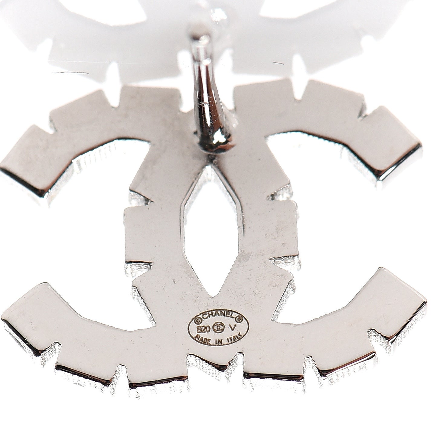 Crystal CC Earrings Silver