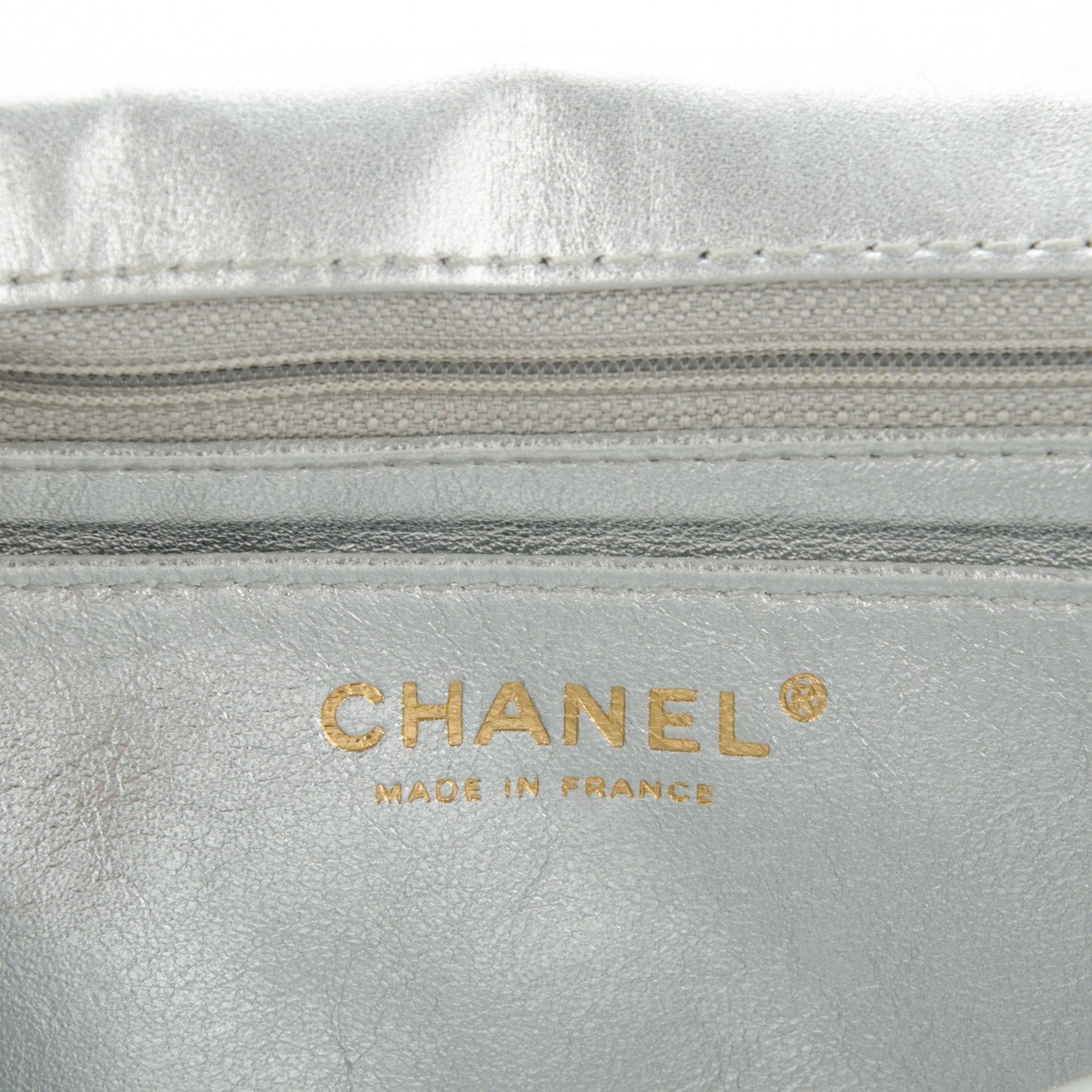 Metallic Lambskin Quilted Jumbo Single Flap Silver