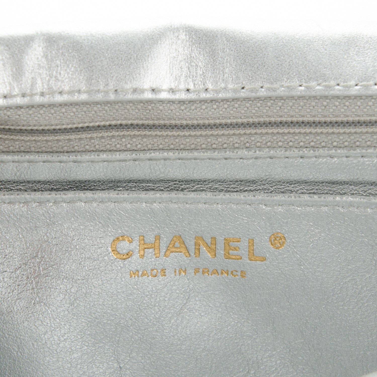 Chanel Metallic Lambskin Quilted Jumbo Single Flap Silver 6 of 7