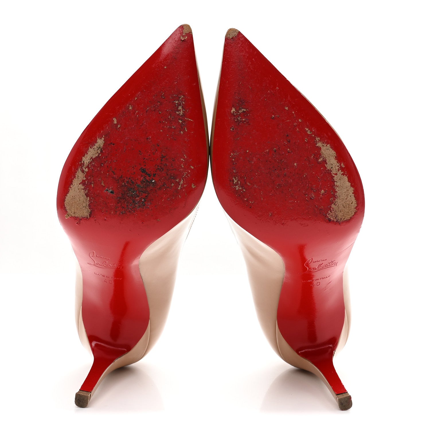 Christian Louboutin Patent Pigalle 85mm Pumps 40 Nude 6 of 9