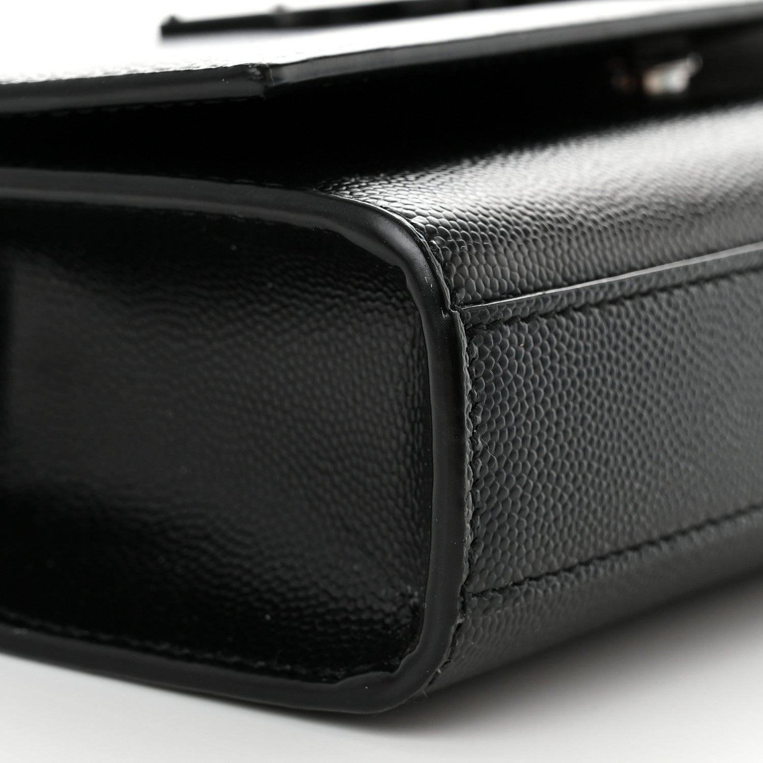 Saint Laurent Grain De Poudre Small Monogram Monochrome Kate Satchel Black 10 of 15