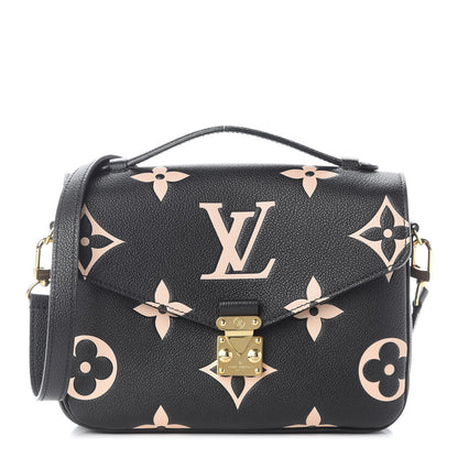 Louis Vuitton Empreinte Monogram Giant Pochette Metis Black Beige 1 of 8