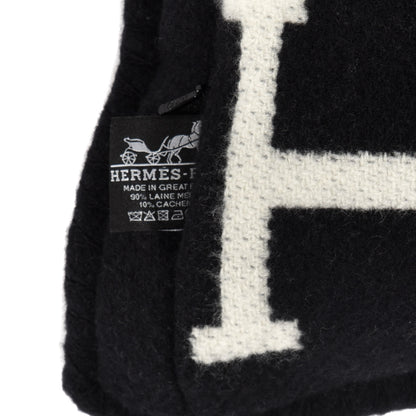 Hermes Wool Cashmere Avalon III Pillow PM Ecru Black 5 of 6