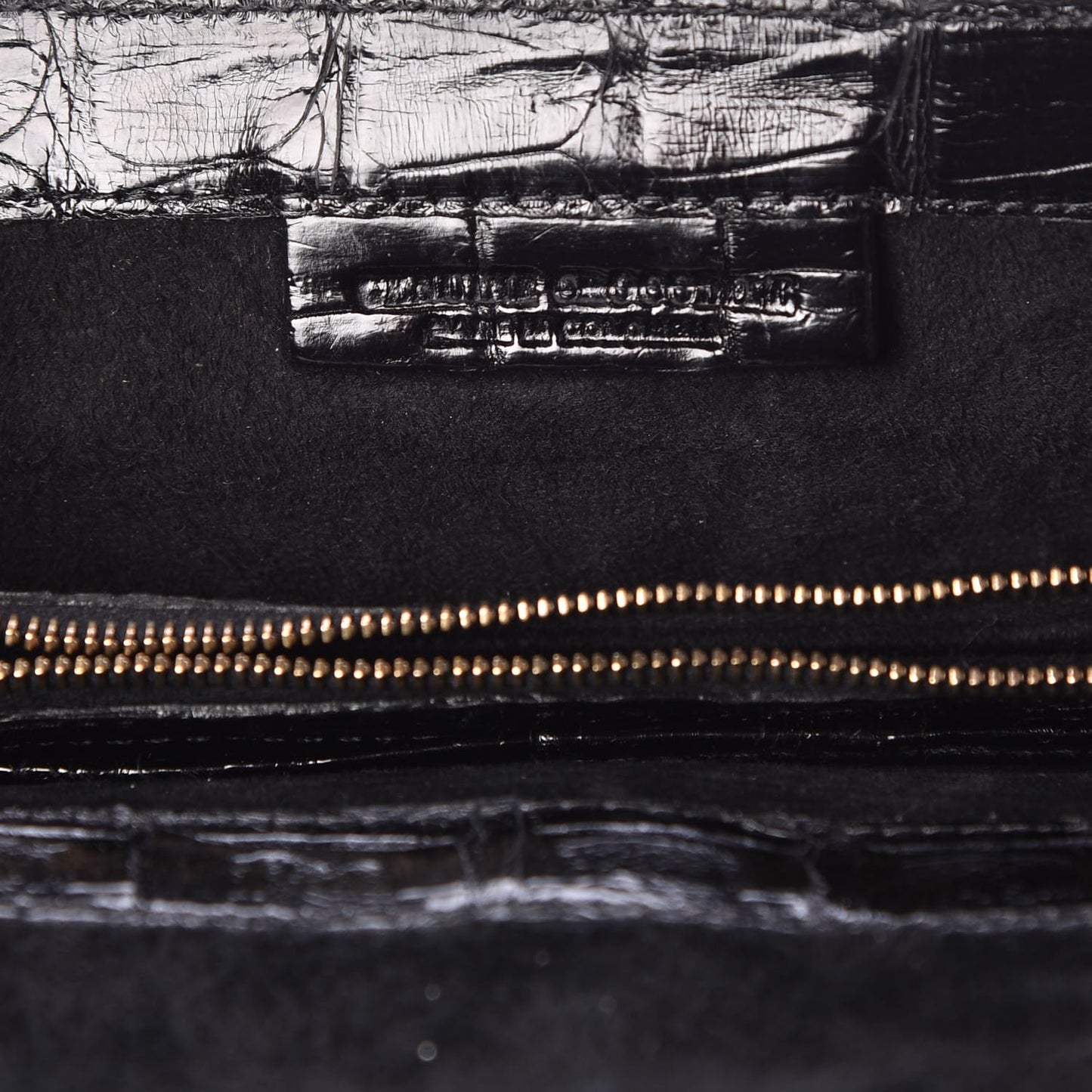 Crocodile Gotham Clutch Black