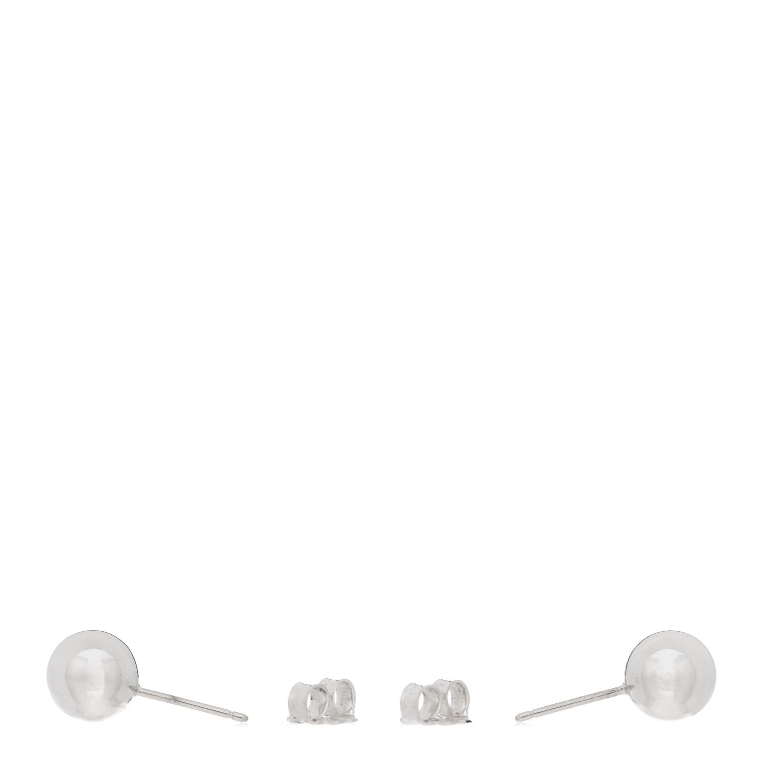 Tiffany Sterling Silver 8mm HardWear Ball Earrings 3 of 4