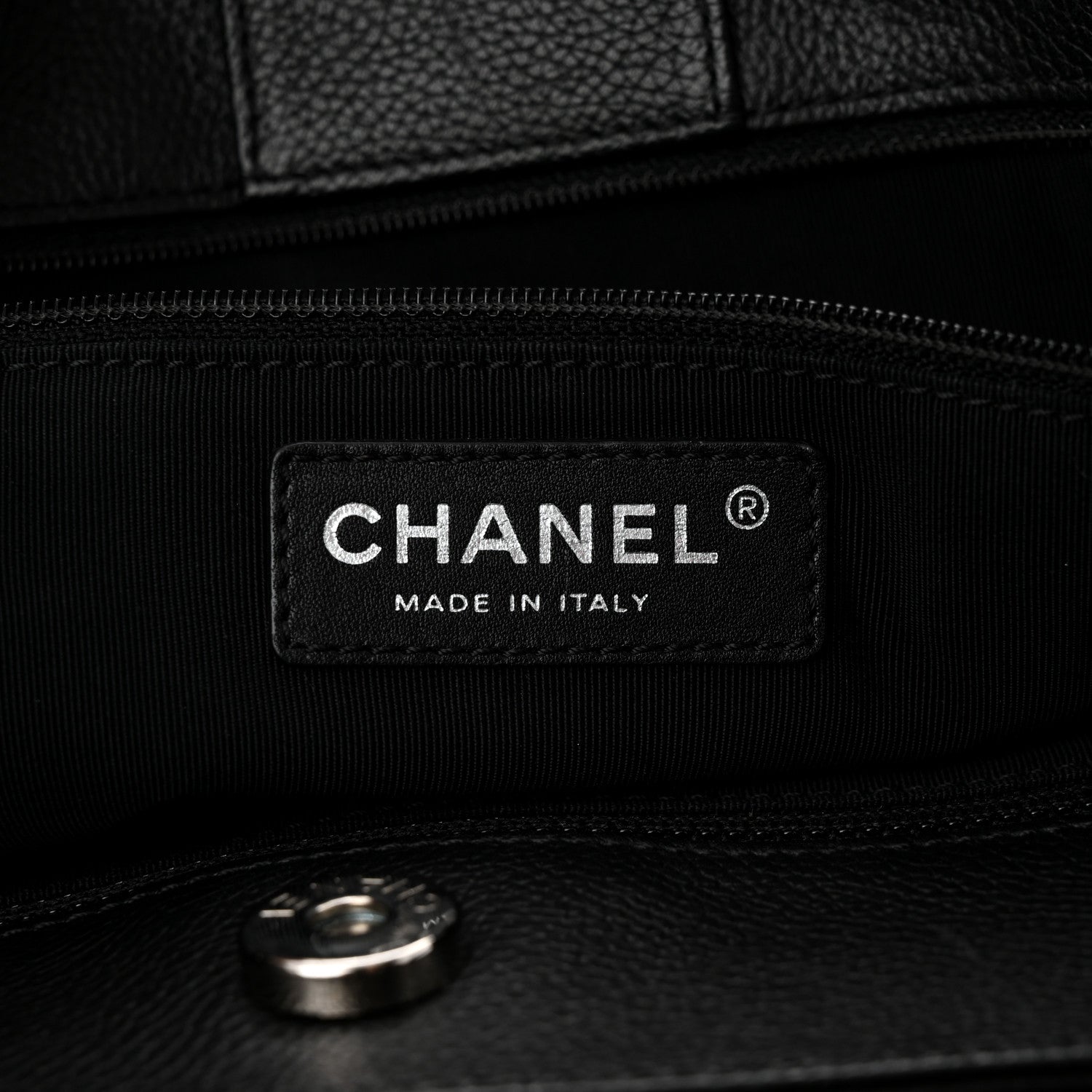 Chanel Calfskin Cerf Executive Shopper Tote Black 6 of 12