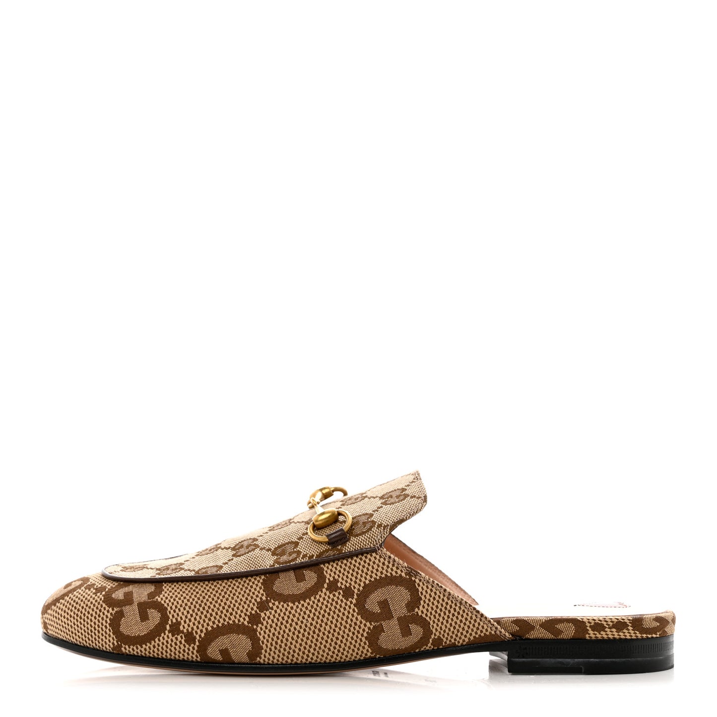 Monogram Jumbo GG Malaga Kid Womens Princetown Slippers 39 Camel Ebony New Acero Beige