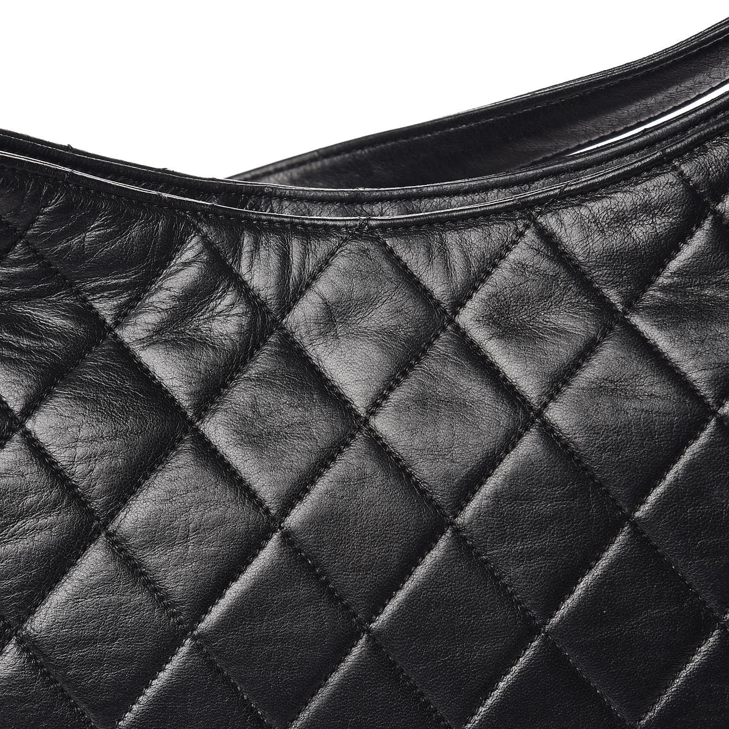 Chanel Lambskin Quilted Hobo Black 10 of 10