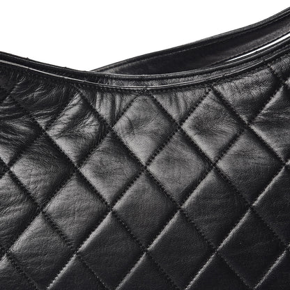 Chanel Lambskin Quilted Hobo Black 10 of 10