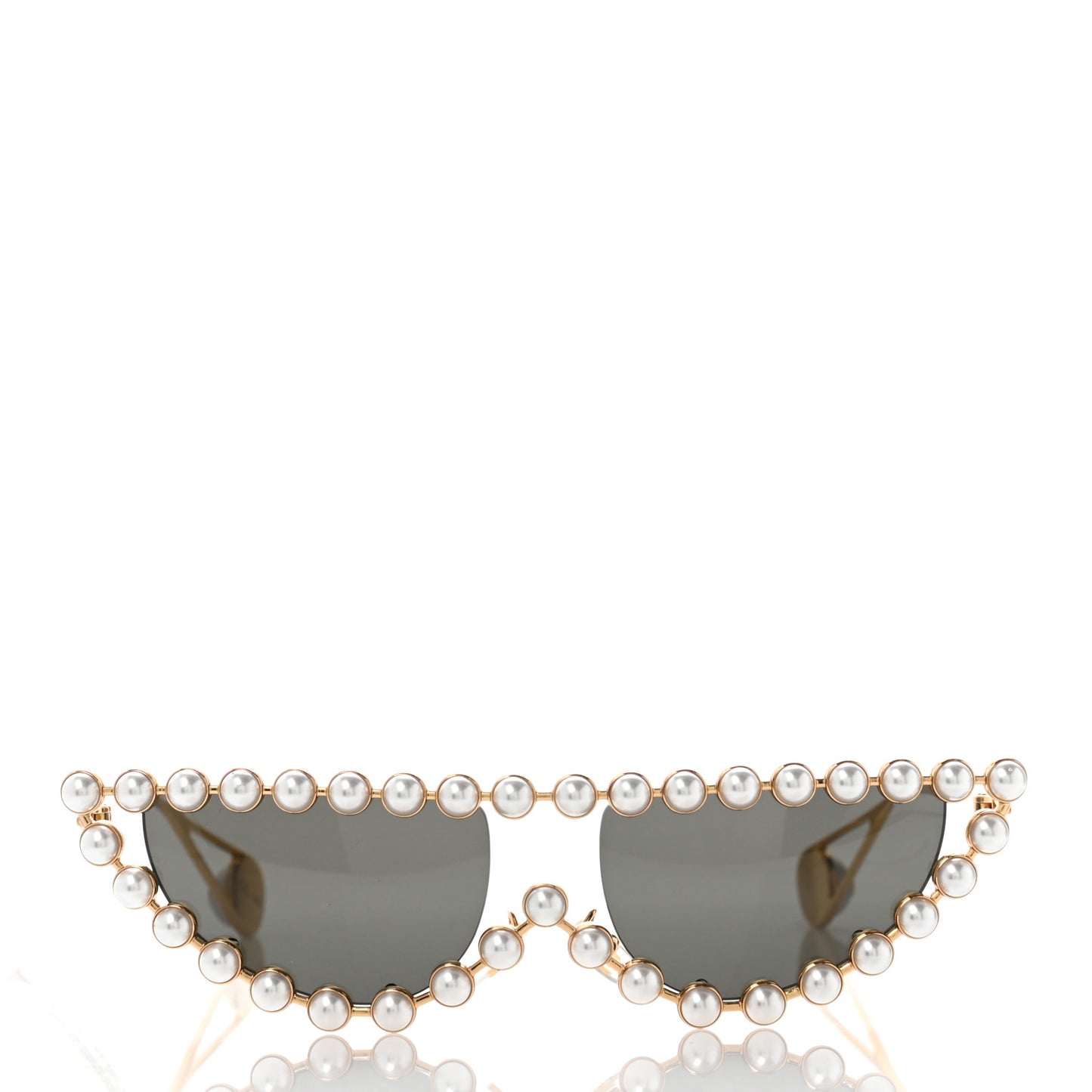 Metal Pearl Cat Eye Sunglasses GG0364S Gold