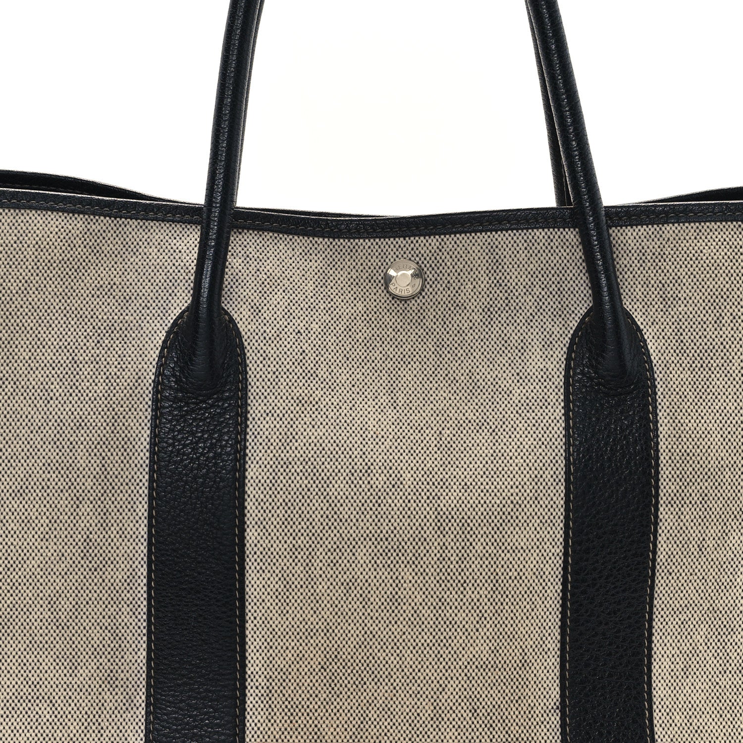 Hermes Buffle Skipper Toile Garden Party 36 MM Tote Black 7 of 10