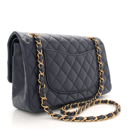 Chanel Caviar Quilted Medium Double Flap Navy 3 of 11
