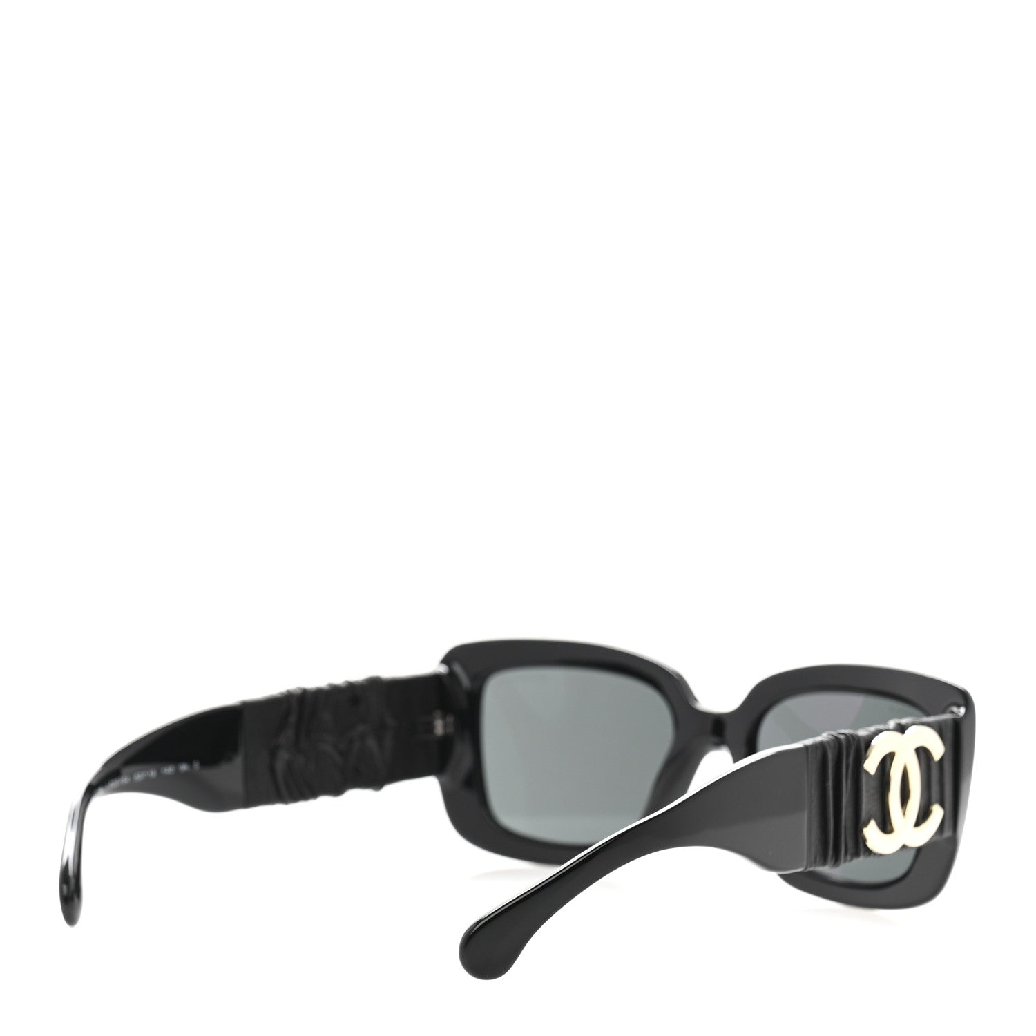 Chanel Acetate Calfskin Square Sunglasses 5473-Q Black 4 of 8