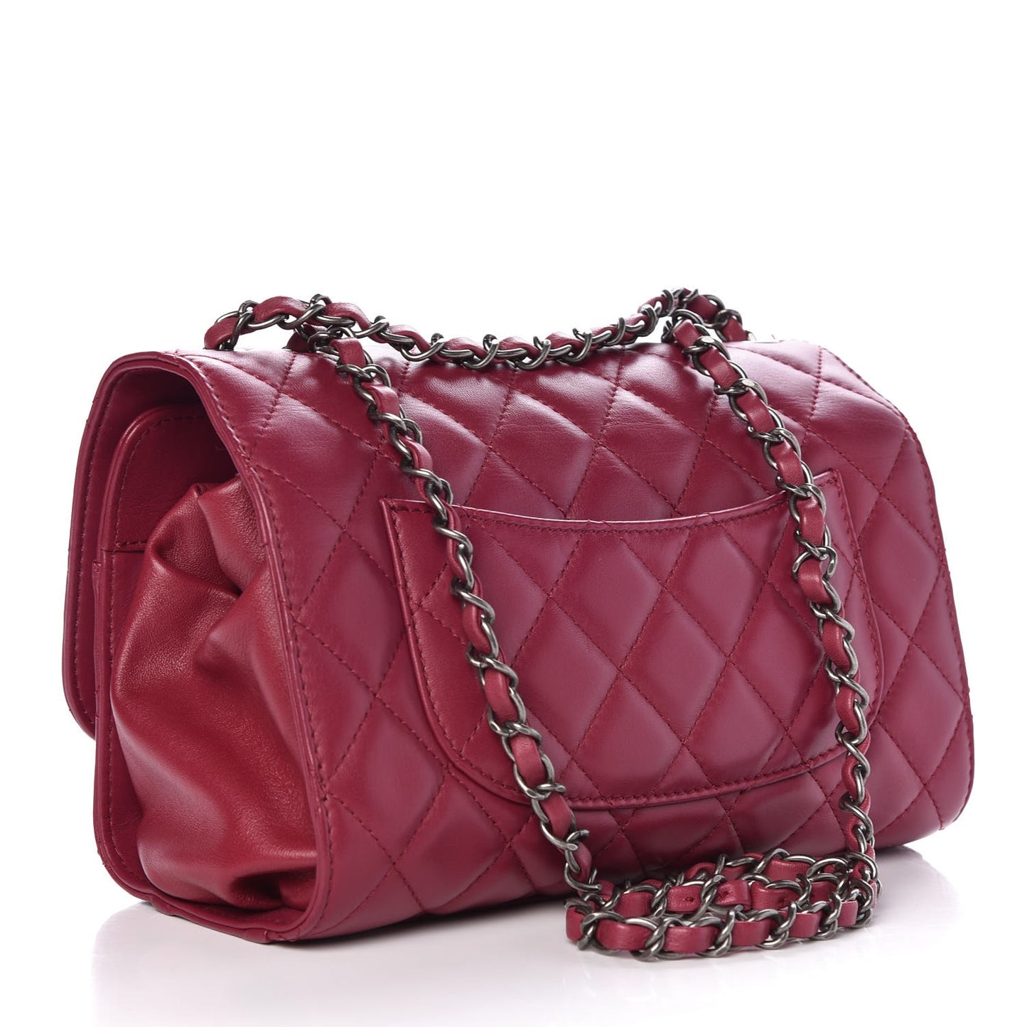 Lambskin Medium Grocery By Drawstring Shopping Bag Pink