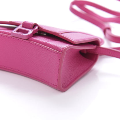 Balenciaga Grained Calfskin Tonal B Hourglass Top Handle Bag Mini Fuchsia 7 of 10