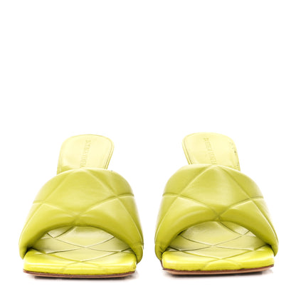 Bottega Veneta Nappa Quilted Rubber Lido Mule Sandals 40 Kiwi 2 of 10